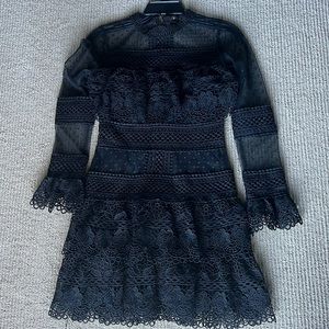Black lace and mesh dress. Size small.